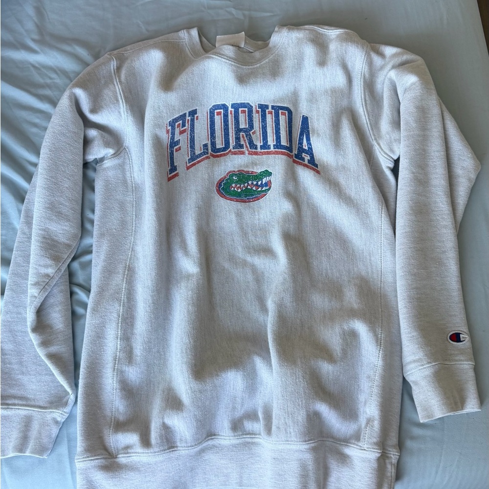 Champion Gray Florida Gators Crewneck Sweater